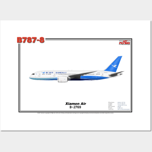 Boeing B787-8 - Xiamen Air (Art Print) Posters and Art